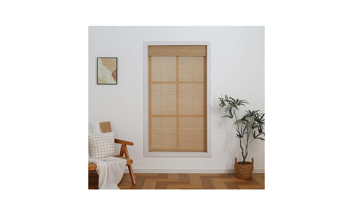Shadisfy Cordless Bamboo Roman Shades W X 72