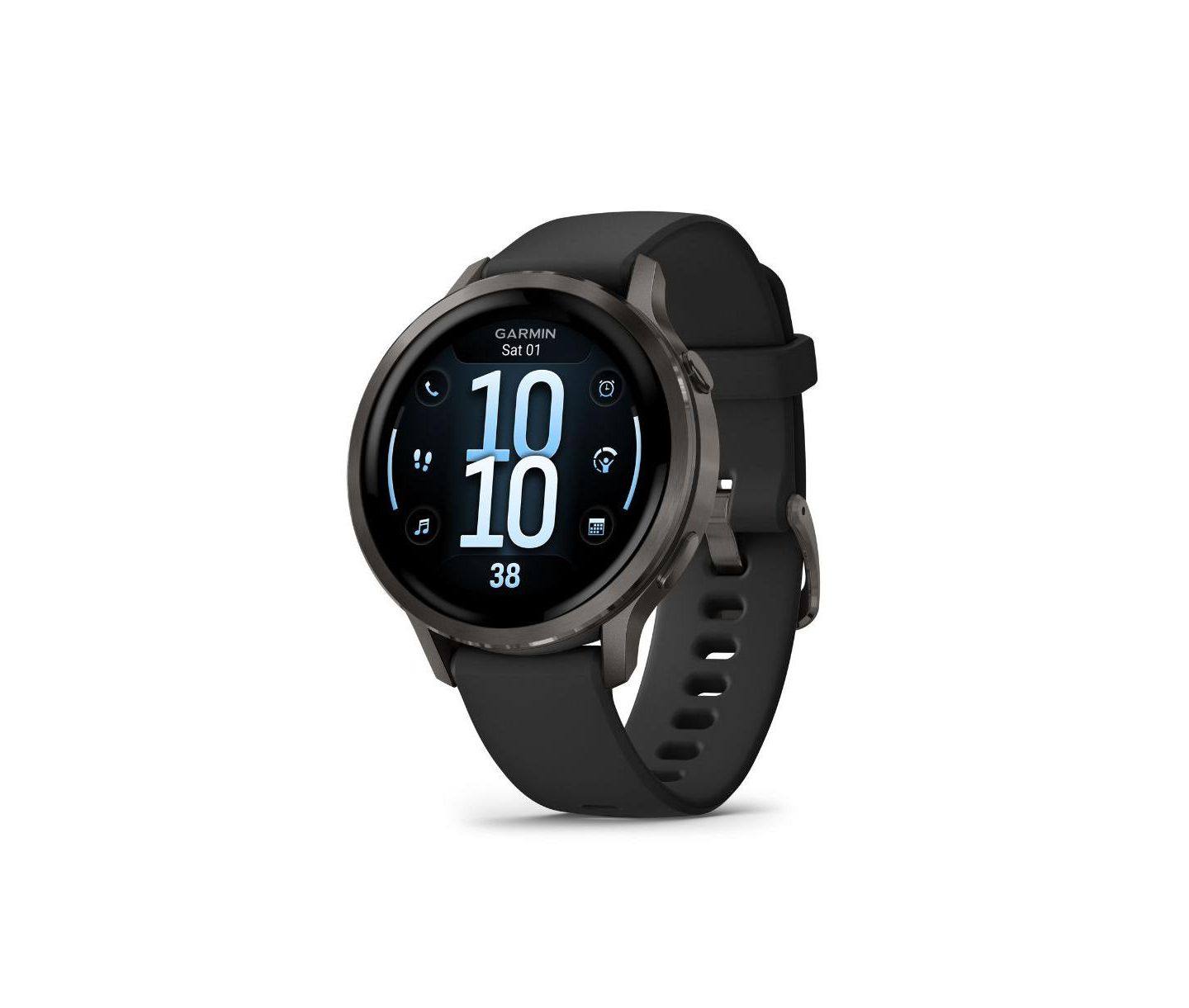 Смарт-часы Garmin Venu 4, 41 мм, цвет: Чёрный силиконовый — фото 1