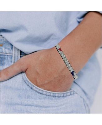 Beaded Bracelet - Red, White & Blue