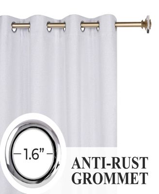 Nyan 100% Blackout Machine Washable Curtains, Set of 2 Panels, 52 X 96