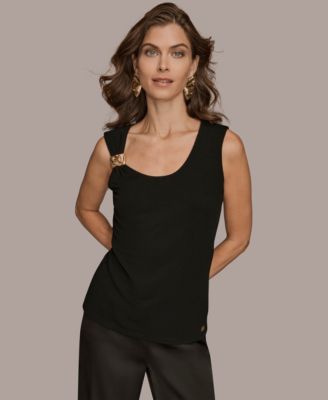 Donna Karan New York - Women's Petite Scoop Neck Tank Top