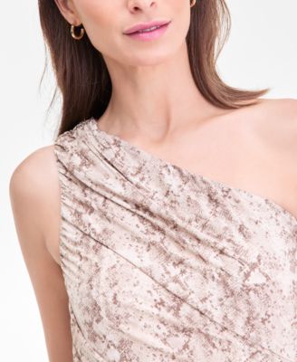 Women's One-Shoulder Ruched Asymmetrical Dress, Macy's Exclusive