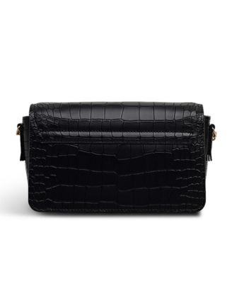 Albert Road Croc Mini Flap Over Crossbody Bag