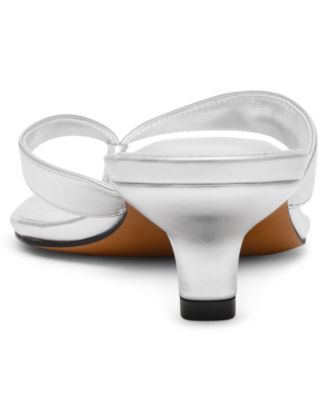 Tracie Kitten-Heel Thong Sandals