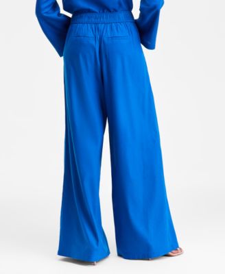 I.N.C. International Concepts Women's Linen Pull-On Wide-Leg Pants, Macy's Exclusive