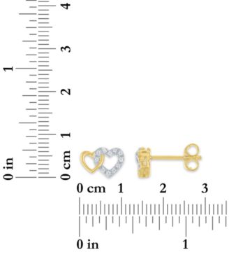 2-Pc. Diamond Pendant Necklace and Earrings Set (1/6 ct. t.w.) in 14k Yellow Gold Over Sterling Silver