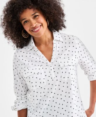 Petite Long-Sleeve Knit Top, Macy's Exclusive