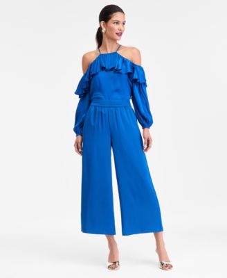 I.N.C. International Concepts - Women's High-Rise Cropped Satin Pants