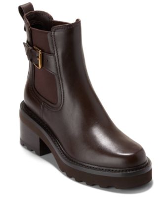 Women's Shibley Almond Toe Lug Buckle Booties