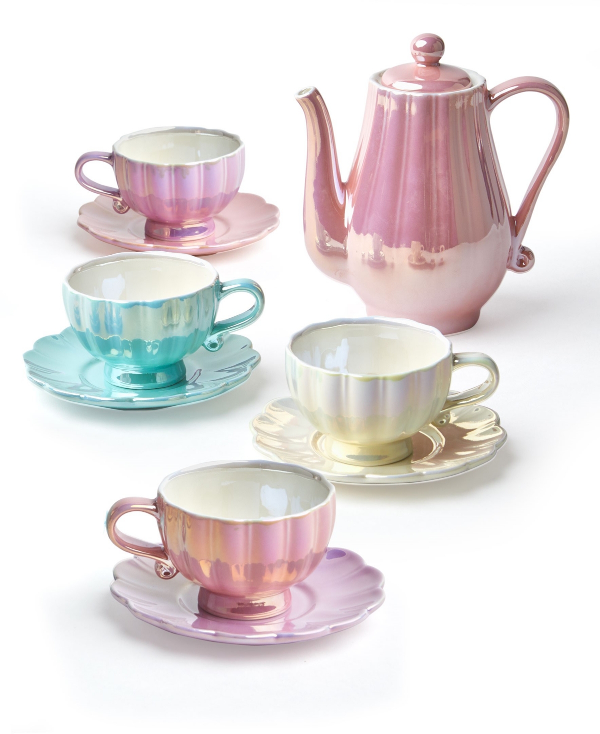 Journey Girls Glam Tea Party Ceramic Tea Set In Multi