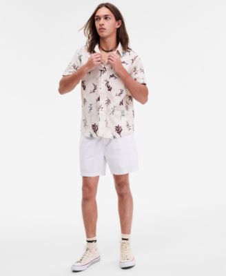 Men's Orion Leaf Short-Sleeve Button-Up Shirt, Macy's Exclusive