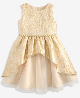 Girls' 2T-6X Brocade Sleeveless Dress