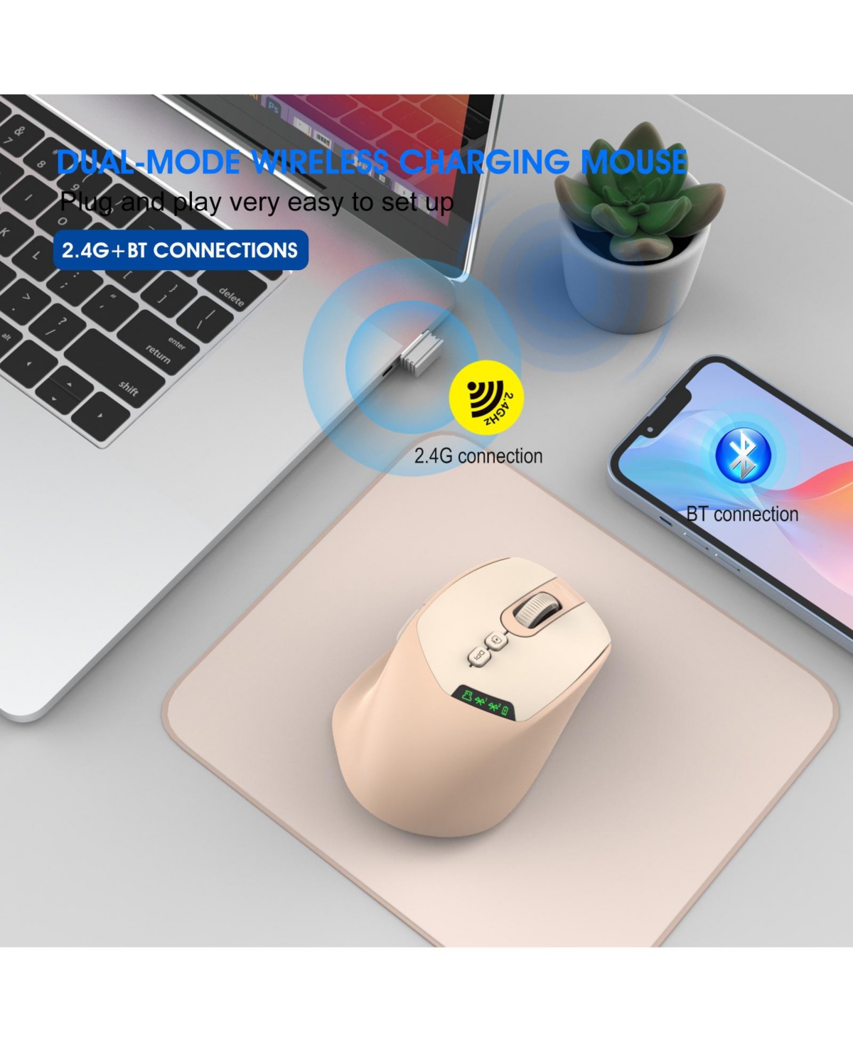 2.4G+Bt Dual Mode Wireless Mouse