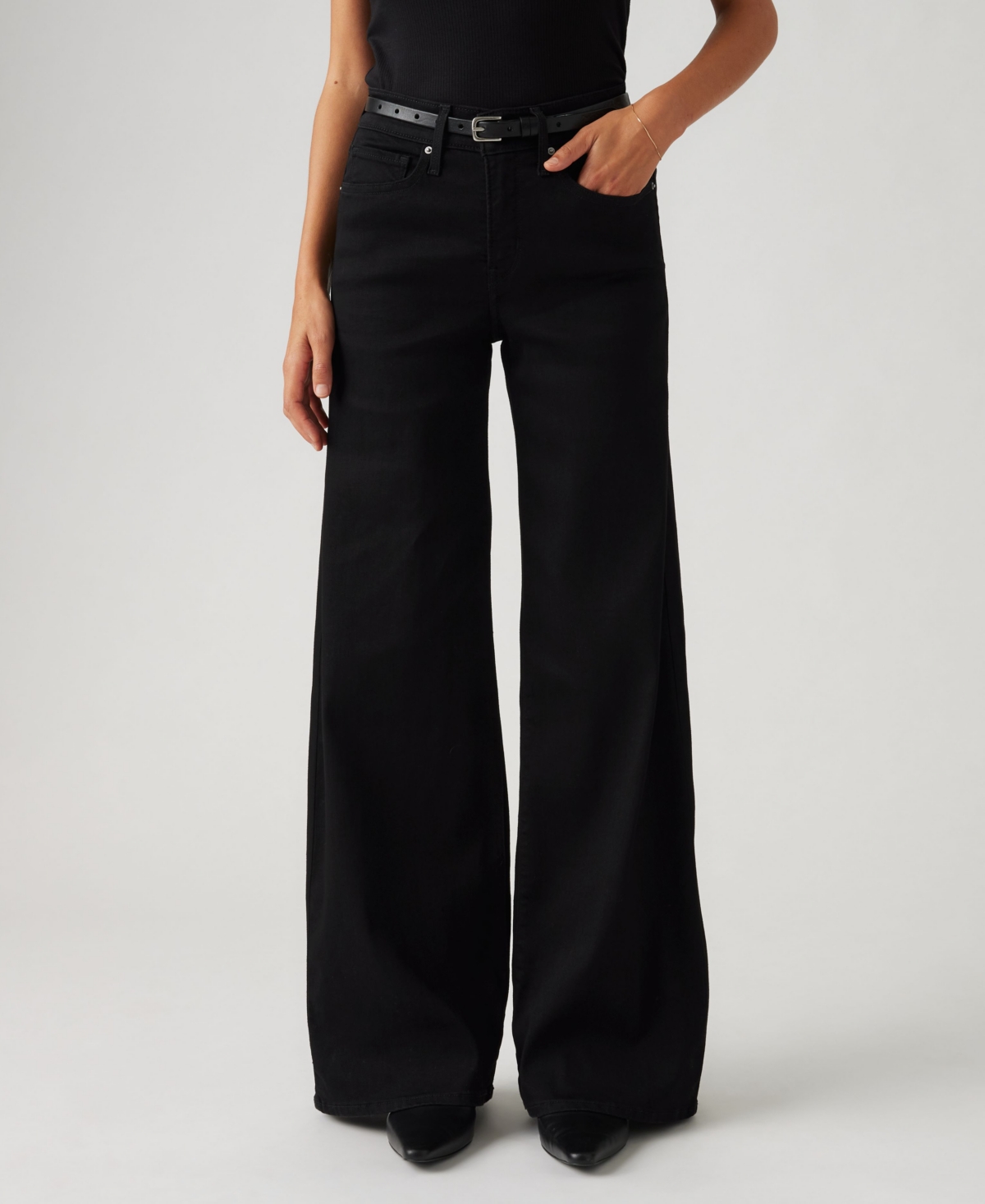 Levi's Plus Size 318 Shaping Wide Leg Jeans In Black