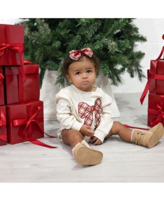 Baby Girl's Christmas Plaid Layered Bow Baby Headband