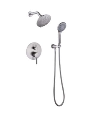 Single-Handle 2-Spray Round High Pressure with Valve Shower Faucet
