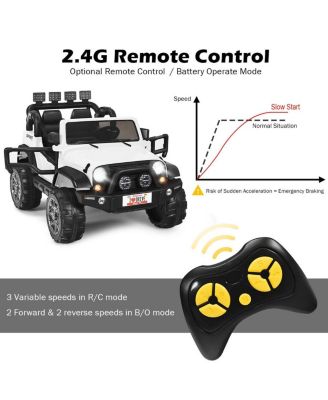 12V Two-Seater Ride On Truck Car with Remote Control and Storage Room