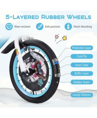 16 Inch Kids Bike with Adjustable Handlebar and Saddle for Ages 4–8, Blue