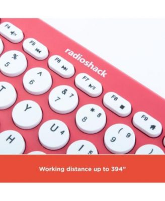 2.4G Wireless Keyboard and Mouse Combo, Quiet Typing, Ergonomic Design, USB Nano Receiver, Plug-and-Play, Pink PC Accessories