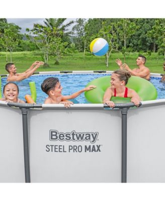 Steel Pro MAX 13'x48" Round Above Ground Swimming Pool with Pump & Cover
