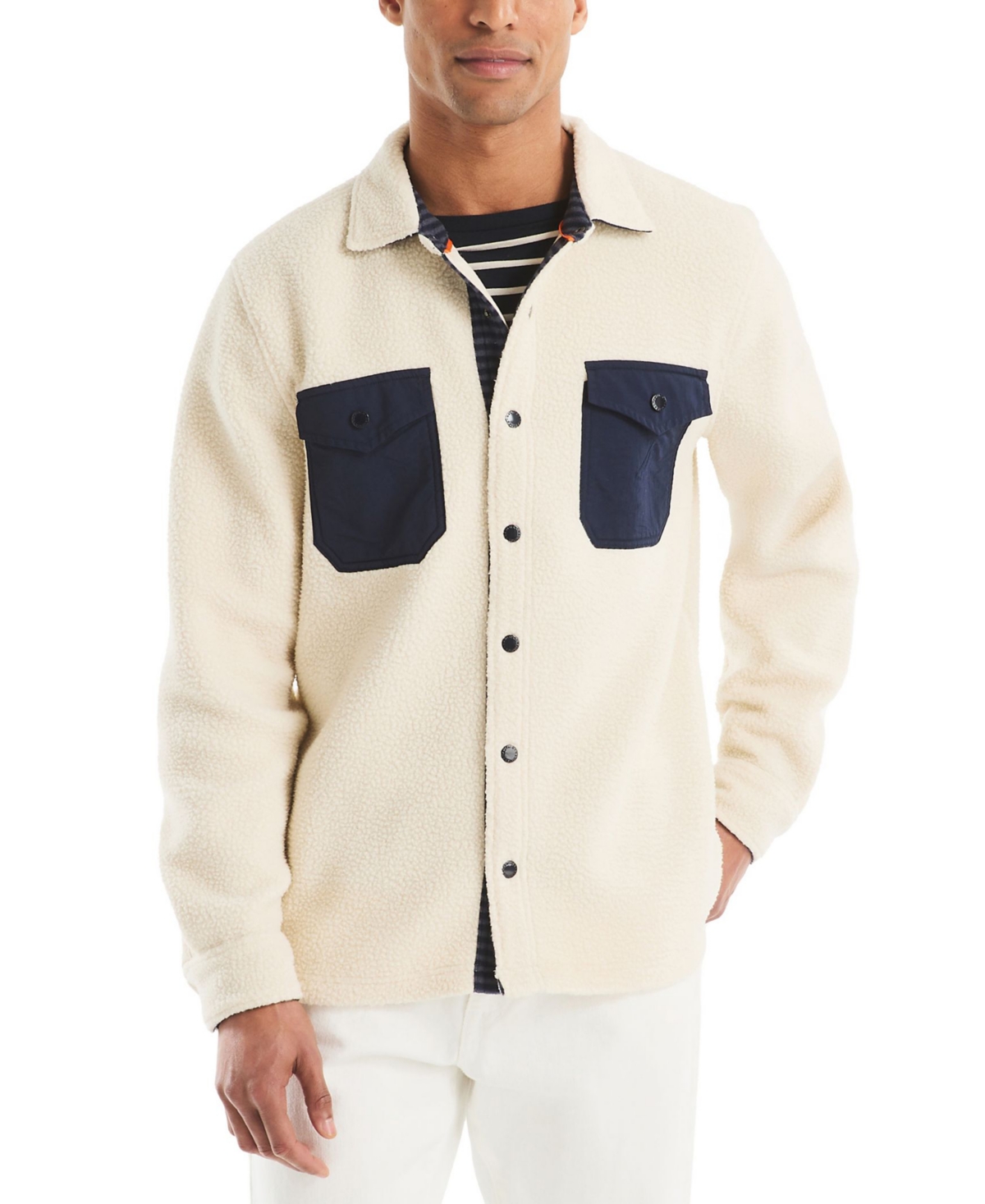 Nautica Men's Long Sleeve Snap Shirt