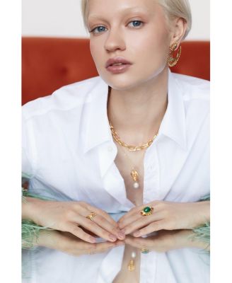 Raina Emerald and Crystal Ring