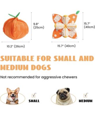 5-in-1 Orange Dog Enrichment Toys, 4 Orange Slices with a Peel Snuffle Mat for Treats Hunting Fun