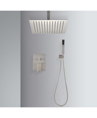Ceiling Mounted Shower System Combo Set with Handheld and 10"Shower head