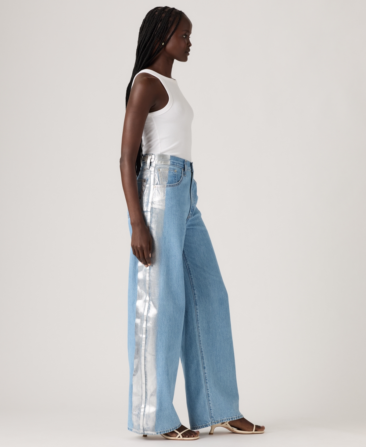 Levi's Women's Cinch-waist Lightweight Baggy Jeans In Blue