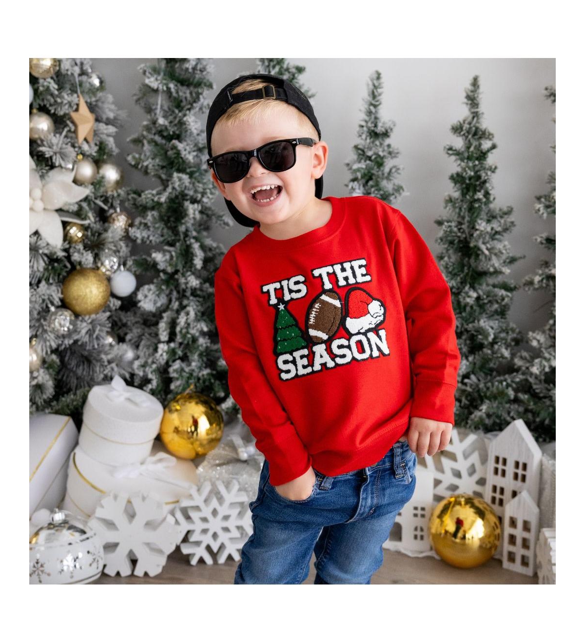 Sweet Wink Baby Boys Tis The Season Patch Christmas Sweatshirt