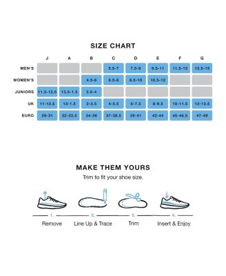 Kids All-Purpose Support Medium Arch Insoles (Blue) - Trim-To-Fit Orthotic Shoe Inserts - Professional Grade - Junior/Little 11.5-13