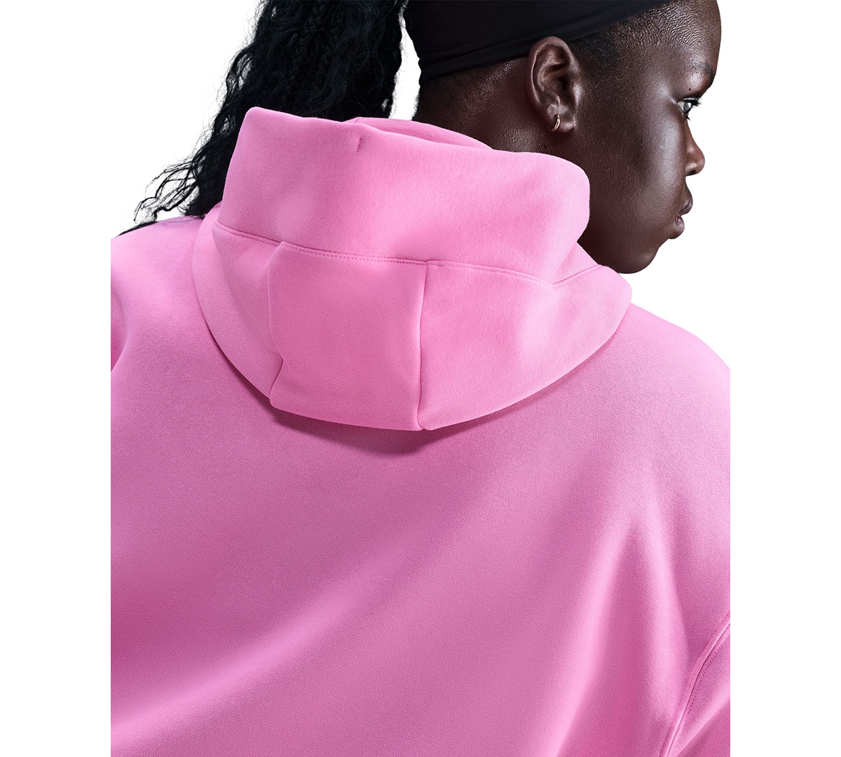 Nike Sportswear Plus Size Phoenix Fleece Oversized Pullover Hoodie In Pink