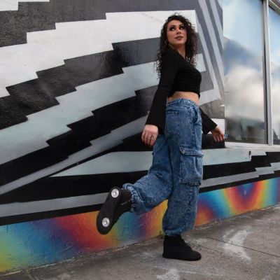 Women's All-black Wedge Sneaker