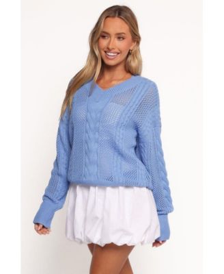 Women's Janie Knit Sweater - Blue XL