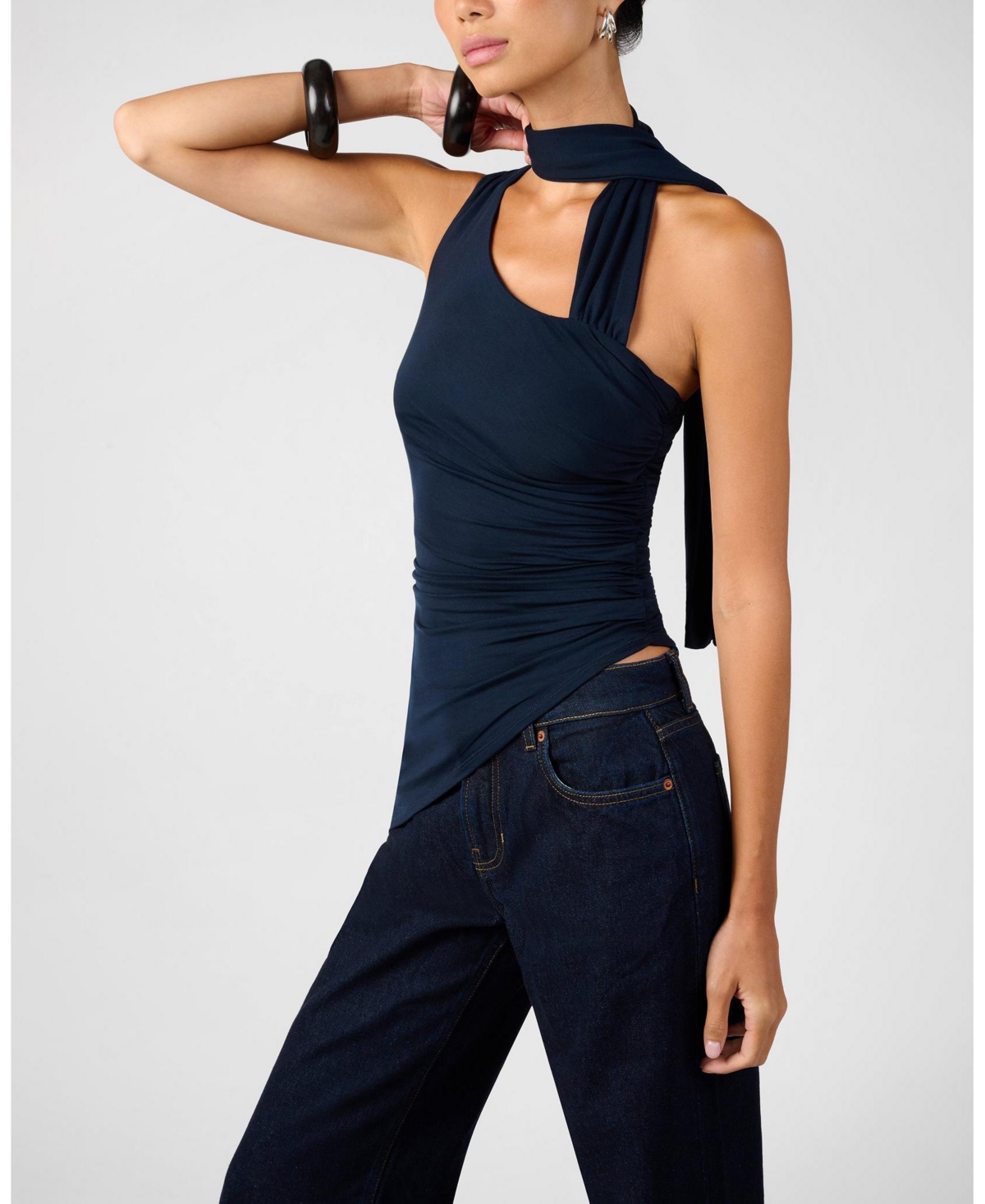 WeWoreWhat Women's One Shoulder Draped Top