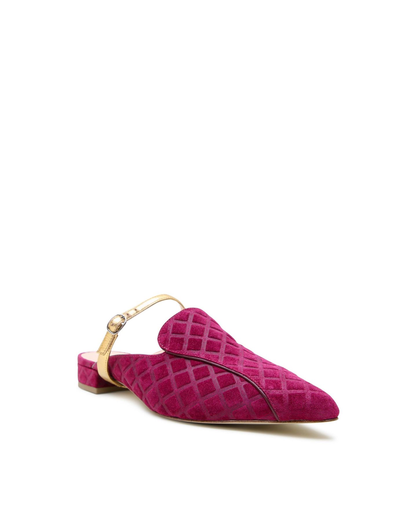 Женские сандалии Alterre Burgundy Suede Twiggy Customizable Loafer Slide, цвет: Malbec Puff — фото 5