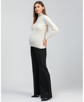 Maternity Black Tailored Robin Trousers with Stretch Waistband