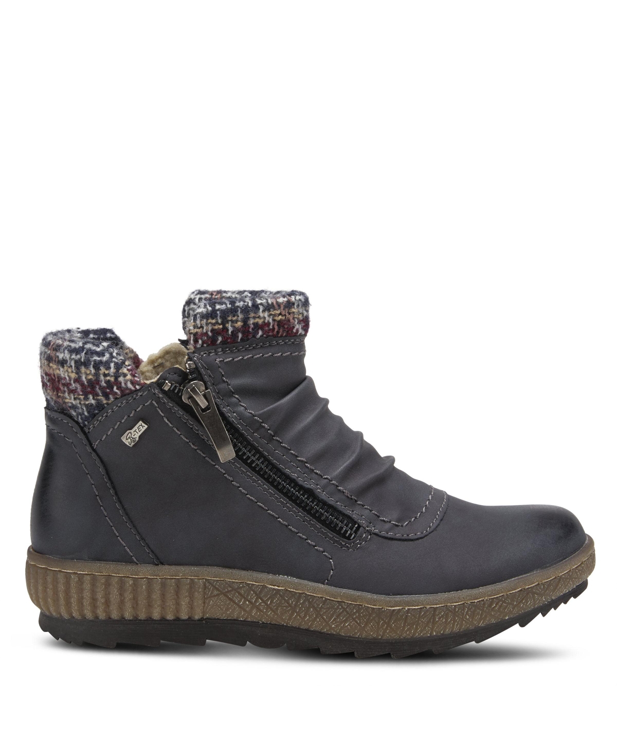 Spring Step Cleora Water Resistant Dual-Zip Bootie with Faux Shearling Lining