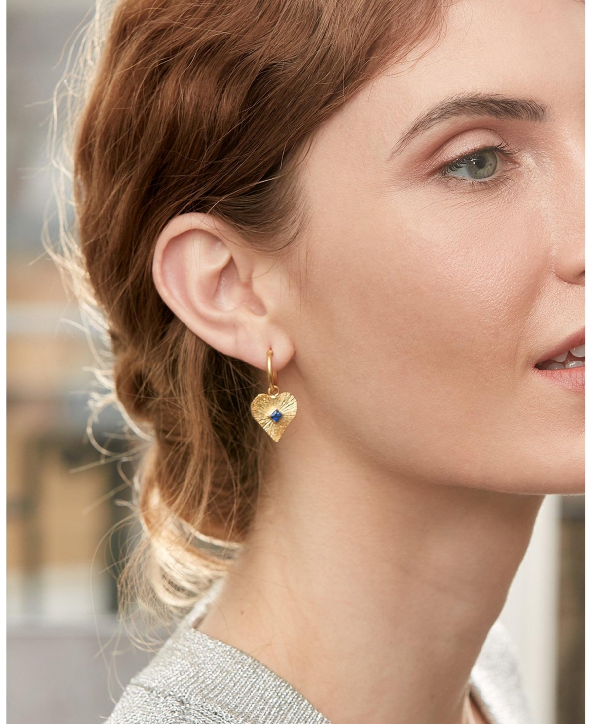 Ottoman Hands Heart Hoop Earrings