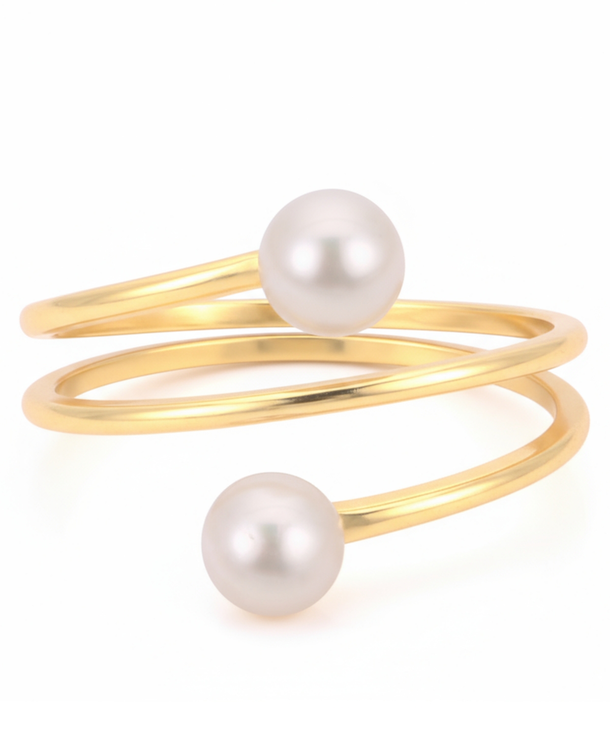 Macy's Cultured Freshwater Pearl (3.5-4mm) Ring in Sterling Silver with 14k Gold Plating