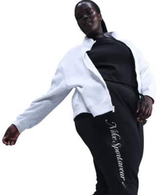 Plus Size Sportswear Club Fleece Mid-Rise Graphic Pants