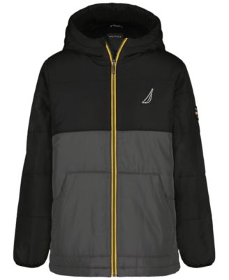 Nautica - Boys 8-20 Color Block Long-Sleeve Puffer Jacket