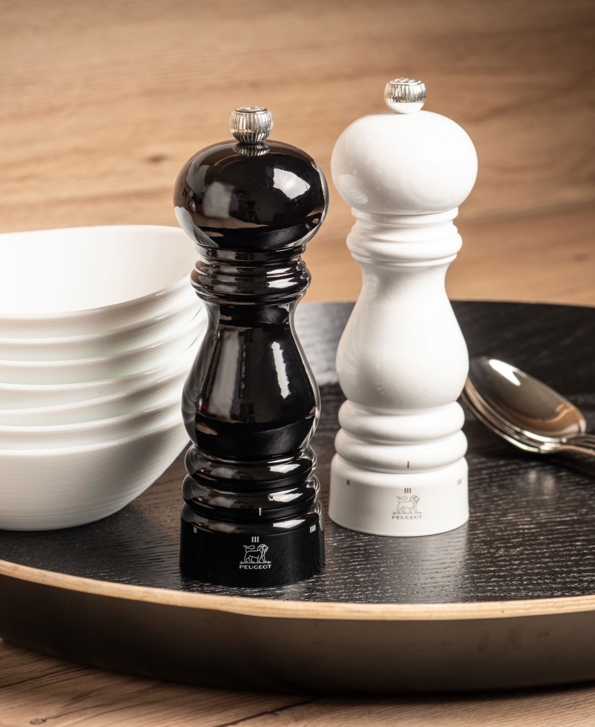 Peugeot Paris Uselect Wood Pepper Grinder In White