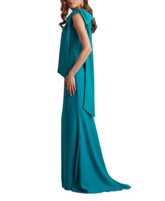 Women's Cassia Bow-Shoulder Crepe Gown