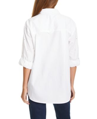 Women's Embellished Button Up Shirt 