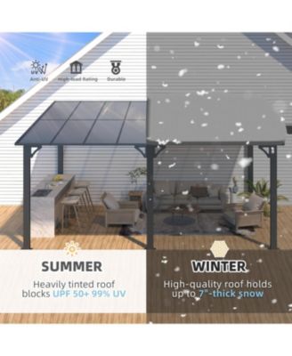 16'x10' Wall Mounted Gazebos Pergola