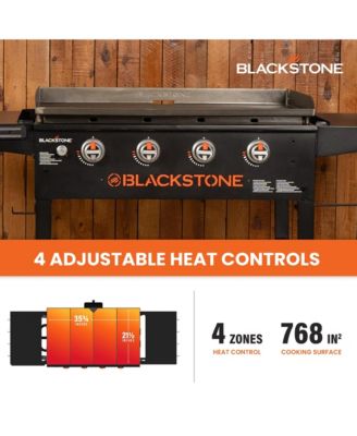 Omnivore 36 Inch 4 Burner Outdoor Propane Gas Grill with Side Shelves