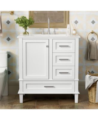30inch Bathroom Vanity Modern Bathroom Cabinet with Sink Combo Set Bathroom Storage Cabinet with a Soft Closing Door