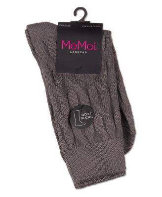 Women's Neutral Twisted Knit Essential Boot Socks