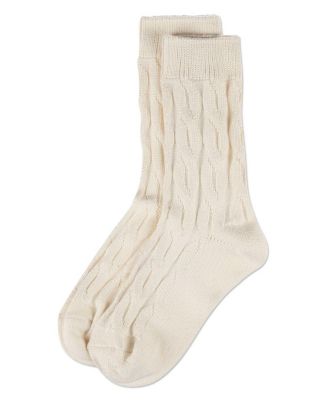 Women's Neutral Twisted Knit Essential Boot Socks